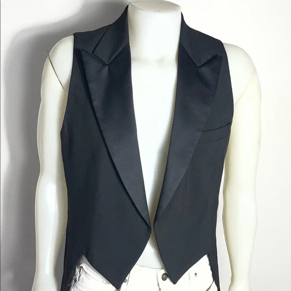 After Six Black Vest With Tails - Picture 5 of 10